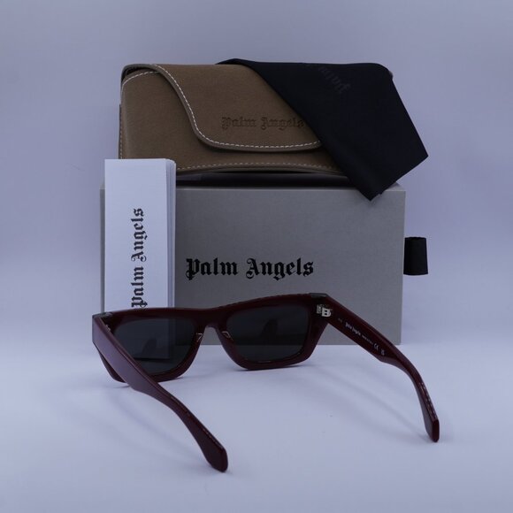 Palm Angels PERI10K MALIBU 2507 Cat Eye Sunglasses - Red/Dark Grey - Picture 5 of 9